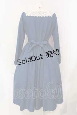 画像4: Innocent World / キャトリーヌ(長袖)ワンピース M ブルー×キナリ O-25-06-09-035-IW-OP-OW-OS