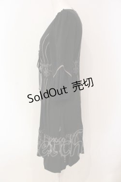 画像3: OZZ ANGELO / ストライプ切替シャンデリアカットワンピース  ブラック O-25-06-09-043-OO-OP-IG-OS