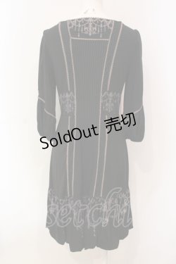 画像4: OZZ ANGELO / ストライプ切替シャンデリアカットワンピース  ブラック O-25-06-09-043-OO-OP-IG-OS