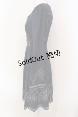 画像3: Ozz Croce / シャンデリアプリント裏起毛ワンピース  ネイビー O-25-06-09-046-OO-OP-IG-OS