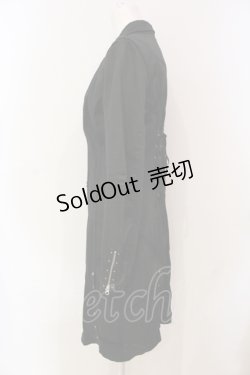 画像2: Ozz oneste / バックレースアップロングジャケット  ブラック O-25-06-09-050-OO-JA-IG-OS