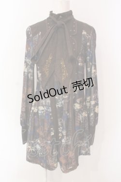 画像1: OZZ ANGELO / プリントチェックスウェード風ワンピース  ブラウン O-25-06-09-053-OO-OP-IG-OS