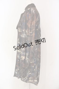 画像3: OZZ ANGELO / プリントチェックスウェード風ワンピース  ブラウン O-25-06-09-053-OO-OP-IG-OS