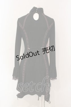 画像4: OZZ ANGELO / レース重ねニットソーワンピース  ブラック×パープル系 O-25-06-09-056-OO-OP-IG-OS