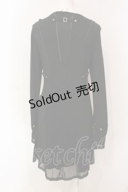 画像4: Ozz Croce / クロスネックフロントレースアップワンピース  ブラック O-25-06-09-057-OO-OP-IG-OS