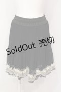 axes femme / バイカラーシフォンプリーツスカート M クロ×オフシロ O-25-06-09-058-AX-SK-IG-OS