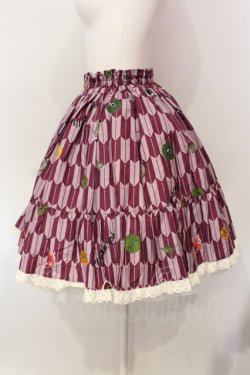 画像2: metamorphose / ハイカラ小町フリルミニスカート  エンジ O-25-06-09-007-ME-SK-OW-OS