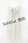 axes femme / リボン付き総レースキャミワンピース M アイボリー O-25-06-09-061-AX-OP-IG-OS