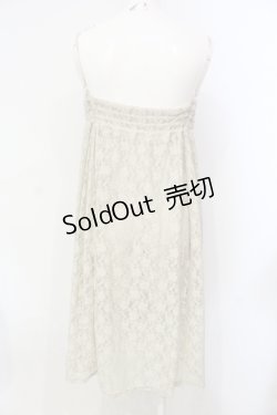 画像2: axes femme / リボン付き総レースキャミワンピース M アイボリー O-25-06-09-061-AX-OP-IG-OS