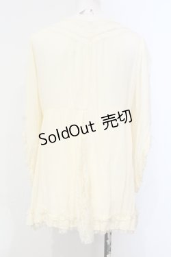画像2: axes femme / レース切り替えワッシャーボレロ M アイボリー O-25-06-09-063-AX-TO-IG-OS