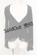 axes femme / ダイヤ編み透かしボレロ M クロ O-25-06-09-064-AX-TO-IG-OS
