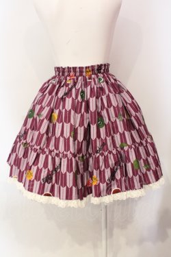 画像3: metamorphose / ハイカラ小町フリルミニスカート  エンジ O-25-06-09-007-ME-SK-OW-OS