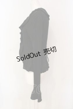 画像2: axes femme / バックレースアップニットボレロ０ M クロ O-25-06-09-065-AX-TO-IG-OS