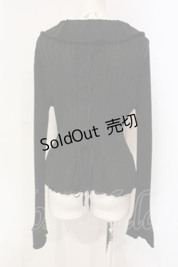 画像3: axes femme / バックレースアップニットボレロ０ M クロ O-25-06-09-065-AX-TO-IG-OS