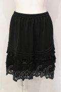 axes femme / 裾ティアードペチコート M クロ O-25-06-09-066-AX-SK-IG-OS