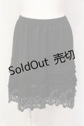 axes femme / 裾ティアードペチコート M クロ O-25-06-09-066-AX-SK-IG-OS