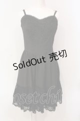 BPN / モチーフレースキャミソールワンピース M ブラック O-25-06-09-067-GO-OP-IG-ZS