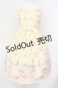 metamorphose / Blooming Gardenはしごレースジャンパースカート  イエロー O-25-06-09-008-ME-OP-OW-OS