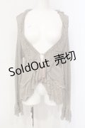 axes femme / ラメニットフリルカーデ M グレー O-25-06-09-069-AX-TO-IG-OS