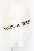 axes femme / ドットチュール半袖ボレロ M 生成り O-25-06-09-070-AX-TO-IG-OS