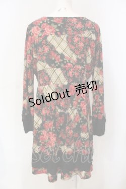 画像2: axes femme / 花柄ワンピース M クロ O-25-06-09-071-AX-OP-IG-OS