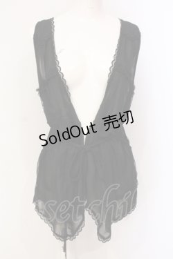 画像1: axes femme / 異素材ジレ M クロ O-25-06-09-074-AX-TO-IG-OS