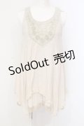 axes femme / フラワーモチーフワッシャーワンピース M 生成り O-25-06-09-076-AX-TO-IG-OS