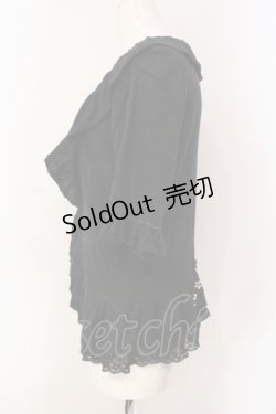 画像2: axes femme / 半袖カットカーディガン M クロ O-25-06-09-078-AX-TO-IG-OS