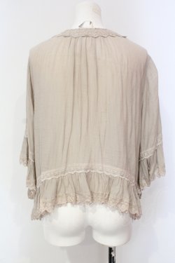 画像3: axes femme / フラワーモチーフレースフリルボレロ M ベージュ O-25-06-09-079-AX-TO-IG-OS