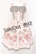 BABY,THE STARS SHINE BRIGHT / Strawberry Loves Chocolate柄ジャンパースカートI  ピンク O-25-06-09-015-BA-OP-OW-OS