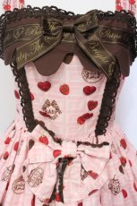 画像2: BABY,THE STARS SHINE BRIGHT / Strawberry Loves Chocolate柄ジャンパースカートI  ピンク O-25-06-09-015-BA-OP-OW-OS (2)