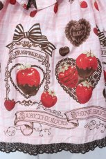 画像3: BABY,THE STARS SHINE BRIGHT / Strawberry Loves Chocolate柄ジャンパースカートI  ピンク O-25-06-09-015-BA-OP-OW-OS (3)