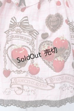 画像3: BABY,THE STARS SHINE BRIGHT / Strawberry Loves Chocolate柄ジャンパースカートI  ピンク O-25-06-09-015-BA-OP-OW-OS