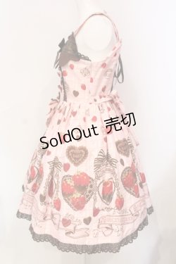 画像4: BABY,THE STARS SHINE BRIGHT / Strawberry Loves Chocolate柄ジャンパースカートI  ピンク O-25-06-09-015-BA-OP-OW-OS