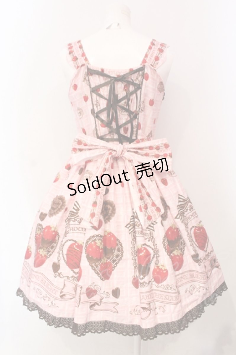 画像5: BABY,THE STARS SHINE BRIGHT / Strawberry Loves Chocolate柄ジャンパースカートI  ピンク O-25-06-09-015-BA-OP-OW-OS (5)