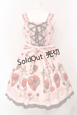 画像5: BABY,THE STARS SHINE BRIGHT / Strawberry Loves Chocolate柄ジャンパースカートI  ピンク O-25-06-09-015-BA-OP-OW-OS
