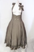 Forest Wardrobe（海外ロリータブランド） / 森林以南 コルセットジャンパースカート L ブラウンストライプ O-25-06-09-009-LO-OP-IG-OS