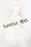 axes femme kawaii / アイス柄半袖ワンピース M シロ O-25-06-09-020-AX-OP-YM-OS