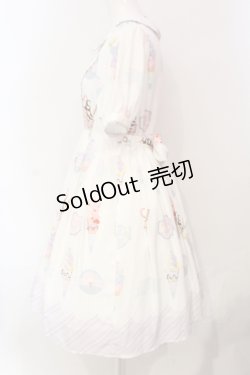 画像3: axes femme kawaii / アイス柄半袖ワンピース M シロ O-25-06-09-020-AX-OP-YM-OS