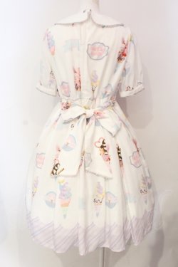 画像4: axes femme kawaii / アイス柄半袖ワンピース M シロ O-25-06-09-020-AX-OP-YM-OS