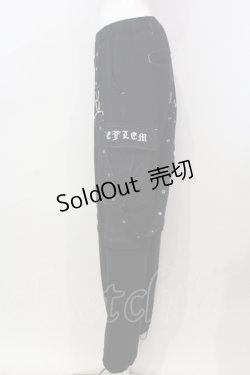 画像2: REFLEM / 2WAYボンテージスウェットカーゴパンツ F ブラック O-25-06-09-003-PU-PA-YM-OS