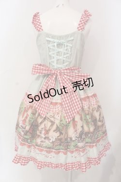 画像5: BABY,THE STARS SHINE BRIGHT / My little red riding hood柄ギンガムジャンパースカート  ミント O-25-06-09-022-BA-OP-IG-OS