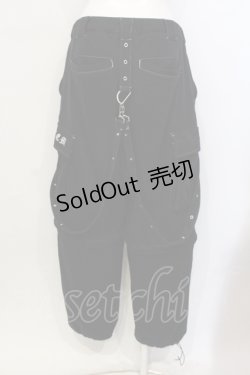 画像3: REFLEM / 2WAYボンテージスウェットカーゴパンツ F ブラック O-25-06-09-003-PU-PA-YM-OS