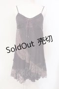 axes femme / 異素材キャミソールチュニック  パープル O-25-06-10-005-AX-TO-IG-OS