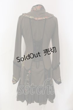 画像4: Ozz oneste / ジャガード切り替え胸開きワンピース  ブラウン O-25-06-10-041-OO-OP-OW-ZY