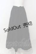 PEACE NOW / ロングスカート M ブラック O-25-06-10-042-PU-SK-OW-OS