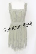 axes femme / 蝶プリントチュールワンピ M グリーン O-25-06-10-006-AX-OP-IG-OS