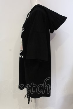 画像2: Secret Honey / パンケーキうさぎフード付ビッグTシャツ  クロ O-25-06-10-048-CA-OP-IG-OS