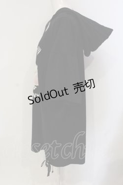 画像2: Secret Honey / パンケーキうさぎフード付ビッグTシャツ  クロ O-25-06-10-048-CA-OP-IG-OS