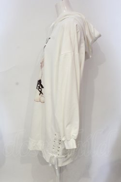 画像3: Secret Honey / レースアップうさぎビックパーカーワンピース  シロ O-25-06-10-050-CA-OP-IG-OS